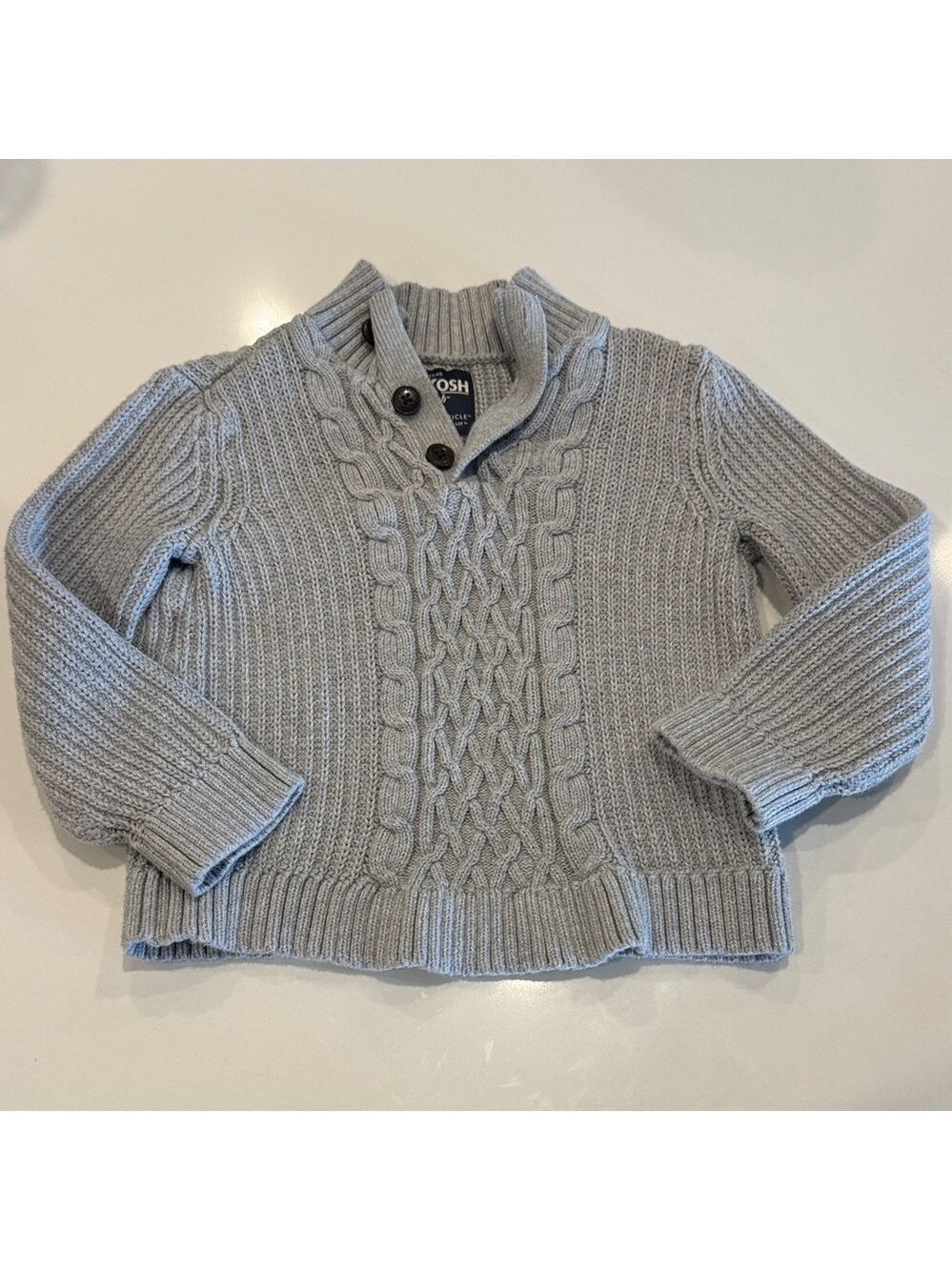 OshKosh BGosh Gray Cable Knit Sweater Kids
